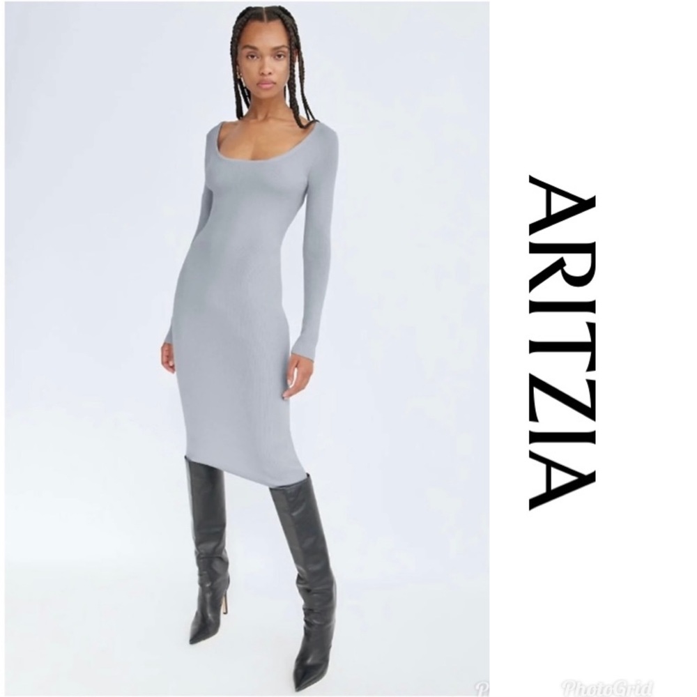 Aritzia Babaton Blue Neighbour Dress